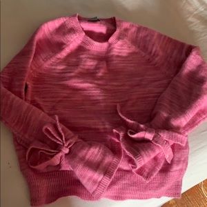 JCrew tie sleeve sweater